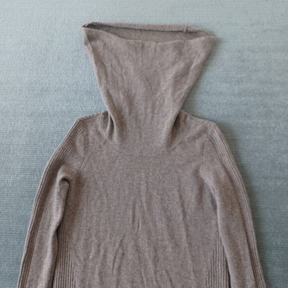 Athleta Cashmere Sweater Women XS Beige Oversized Turtleneck Stretch Lightweight - Picture 9 of 10